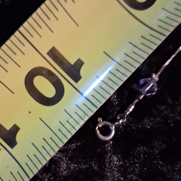 Dainty Silver and Purple Flower Charm Bracelet - Picture 5 of 6